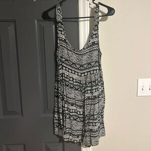 Black and White Patterned Romper